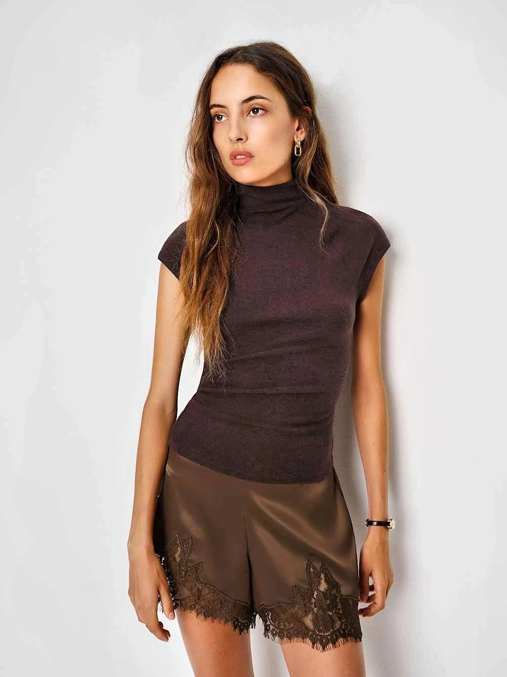 NWOT Reformation Pien Knit Top in Mole